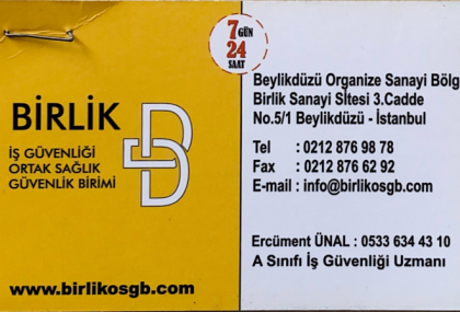 BİRLİK  İŞ GÜVENLİĞİ ORTAK SAĞLIK GÜVENLİK BİRİMİ